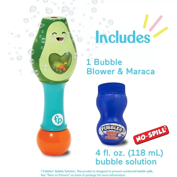 Little Kids FisherPrice Toddler Toy Shake and Go Bubble Maraca 2in1 No Spill Bubble Wand and Musical Toy Maraca  Ages 18 Months  Includes 4oz of NonToxic Bubble Solution