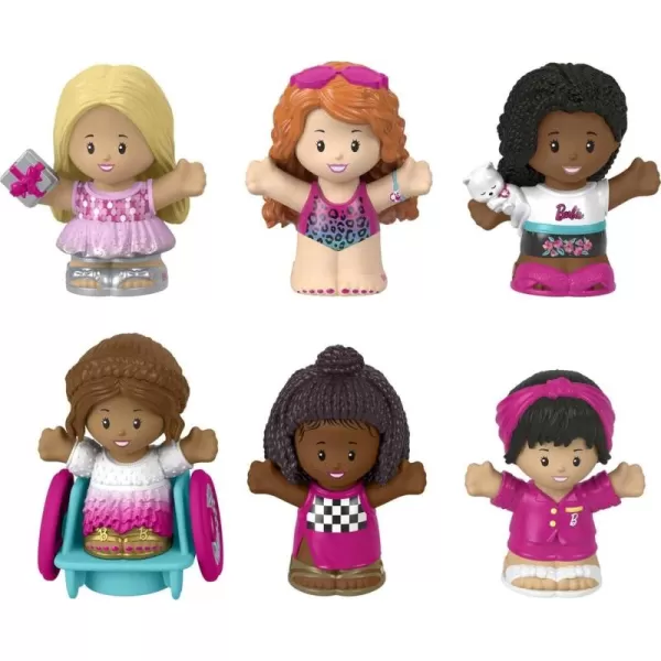 FisherPrice Little People Barbie Toddler Toys You Can Be Anything Figure Pack 7 Characters for Pretend Play Ages 18 Months Amazon Exclusive6Pack