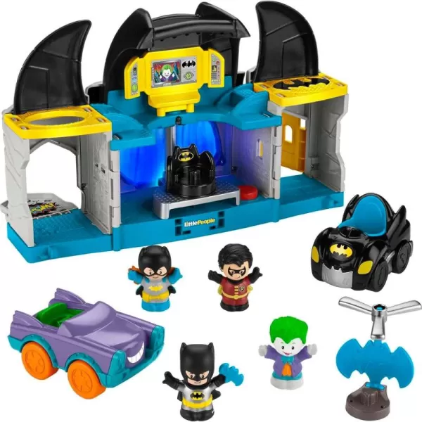 FisherPrice Little People DC Super Friends Toddler Toy Deluxe Batcave Playset with Batman Figure for Pretend Play Ages 18 Months Amazon Exclusive