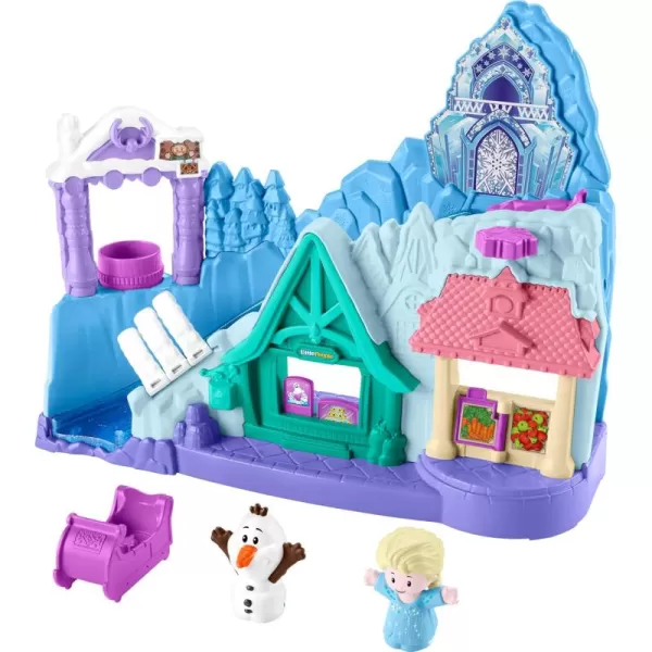 FisherPrice Little People Toddler Toy Disney Frozen Arendelle Sledding Adventures Playset with Figures for Pretend Play Ages 18 Months