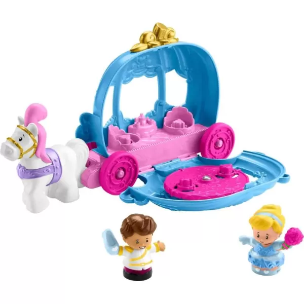 FisherPrice Little People Toddler Toy Disney Princess Cinderellas Dancing Carriage Playset with Figures for Pretend Play Ages 18 Months