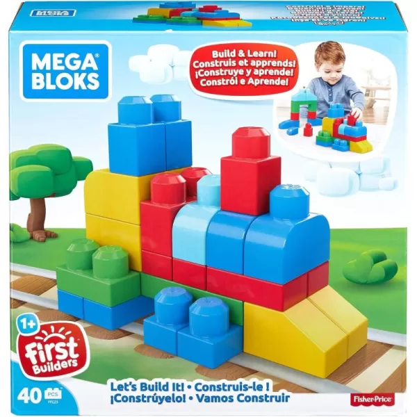 MEGA BLOKS First Builders Toddler Blocks Toy Set Build n Learn Activity Table with 30 Pieces and Storage Pink Ages 1 Years Amazon ExclusiveMulti Color