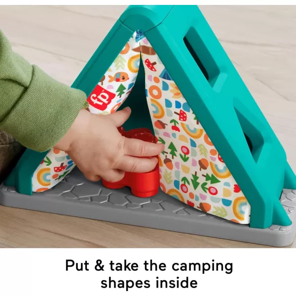 FisherPrice Baby Developmental Toy SMore Shapes Camping Tent Block Sorting Activity for Infants Ages 6 MonthsCamping Tent