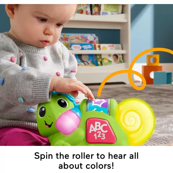 FisherPrice Baby Learning Toy Link Squad Crawl n Colors Chameleon with Music ampamp Lights for Ages 9 Months Compatible Only with Link Squad Items