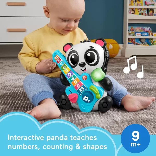 FisherPrice Baby Learning Toy Link Squad Jam ampamp Count Panda with Music ampamp Lights for Ages 9 Months Compatible Only with Link Squad Items