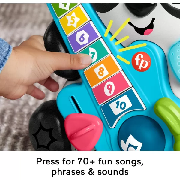 FisherPrice Baby Learning Toy Link Squad Jam ampamp Count Panda with Music ampamp Lights for Ages 9 Months Compatible Only with Link Squad Items