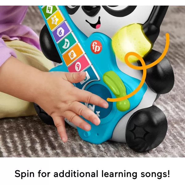 FisherPrice Baby Learning Toy Link Squad Jam ampamp Count Panda with Music ampamp Lights for Ages 9 Months Compatible Only with Link Squad Items