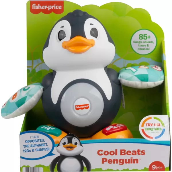 FisherPrice Baby Learning Toy Linkimals Cool Beats Penguin for Ages 9 Months Compatible Only with Linkimals Items