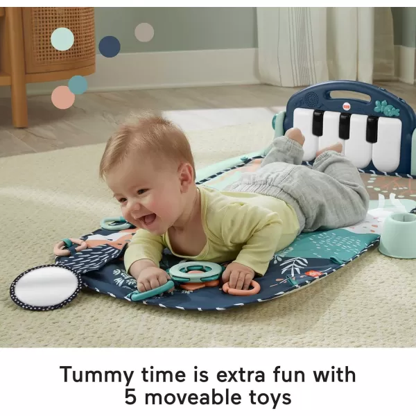 FisherPrice Baby Playmat Glow and Grow Kick ampamp Play Piano Gym Pink Musical Learning Toy with Developmental Activities for Newborns 0 MonthsNavy