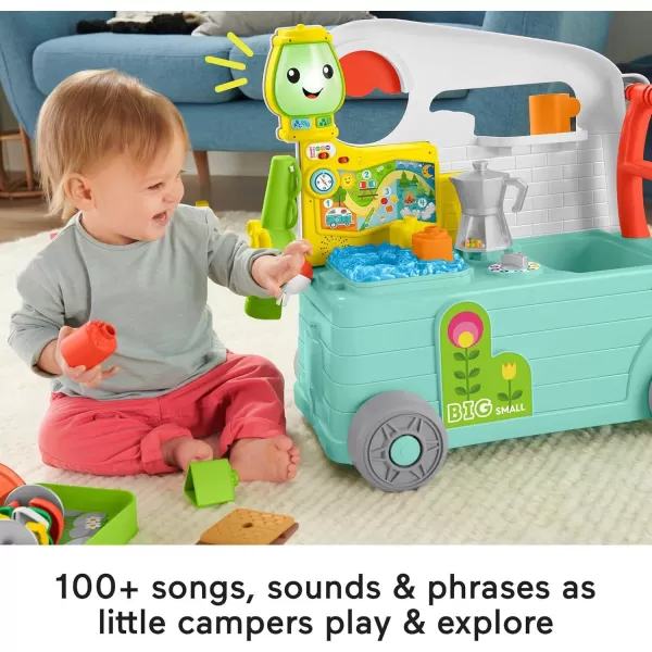 FisherPrice Baby to Toddler Toy Laugh ampamp Learn 3in1 OntheGo Camper Walker ampamp Activity Center with Smart Stages for Ages 9 Months TanGreenTeal