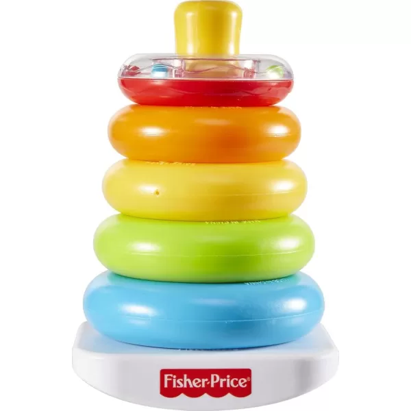 FisherPrice Infant Toy Set with Babys First Blocks 10 Shapes and RockaStack Ring Stacking Toy for Ages 6 Months Amazon ExclusiveRockAStack