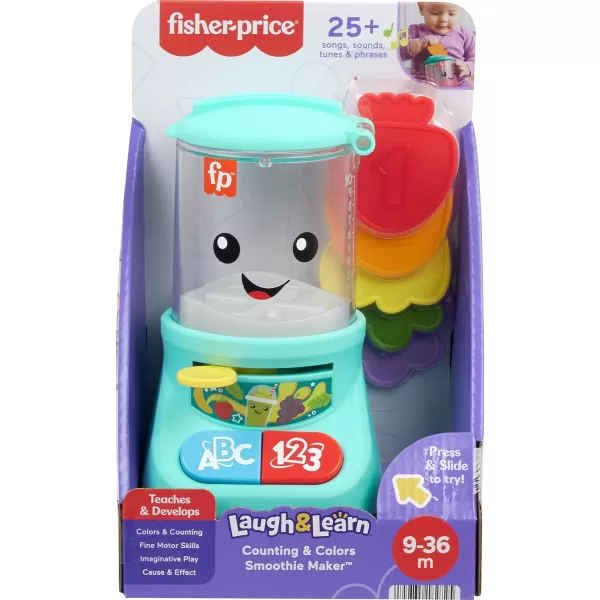 FisherPrice Laugh ampamp Learn Baby ampamp Toddler Toy Counting ampamp Colors Smoothie Maker Pretend Blender with Music ampamp Lights for Ages 9 Months