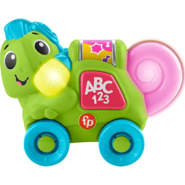 FisherPrice Baby Learning Toy Link Squad Crawl n Colors Chameleon with Music ampamp Lights for Ages 9 Months Compatible Only with Link Squad Items