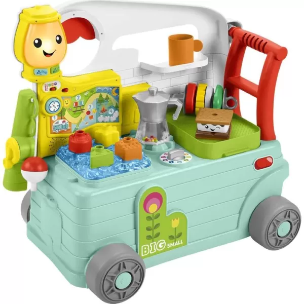 FisherPrice Baby to Toddler Toy Laugh ampamp Learn 3in1 OntheGo Camper Walker ampamp Activity Center with Smart Stages for Ages 9 Months TanGreenTeal