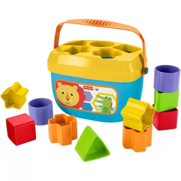 FisherPrice Stacking Toy Babys First Blocks Set of 10 Shapes for Sorting Play for Infants Ages 6 Months