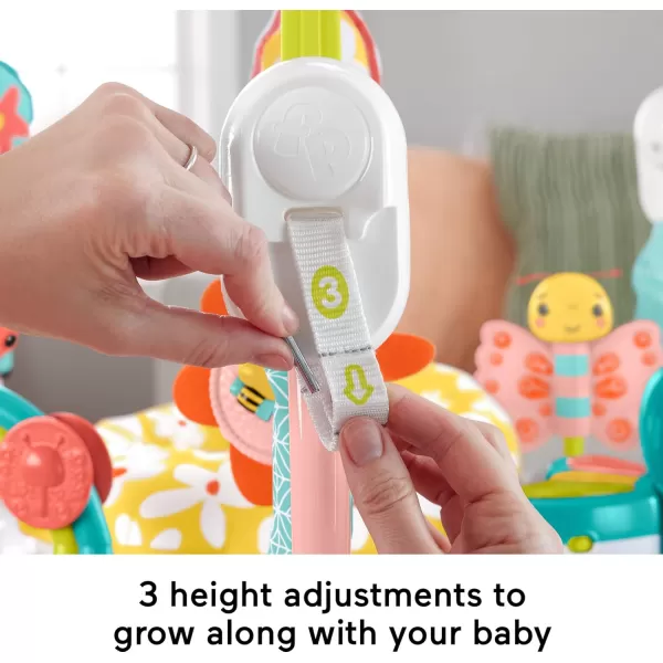 imageFisherPrice Baby Bouncer Activity Center Blooming Fun Jumperoo with Music Lights and Developmental Toys for InfantsBlooming Fun Jumperoo