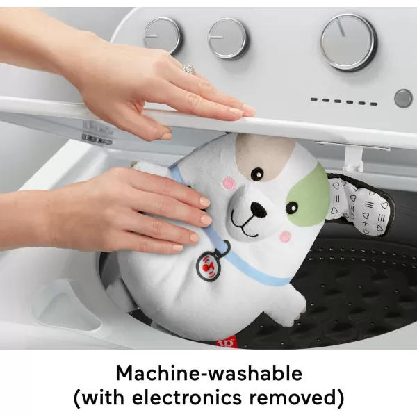 imageFisherPrice Baby Toy Calming Vibes Puppy Soother Plush Portable Sound Machine with Vibrations for Newborns 0 MonthsPuppy Soother