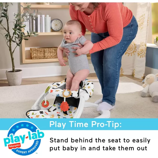 imageFisherPrice Portable Baby Chair SitMeUp Floor Seat with Developmental Toys ampamp Machine Washable Seat Pad FroggyCow