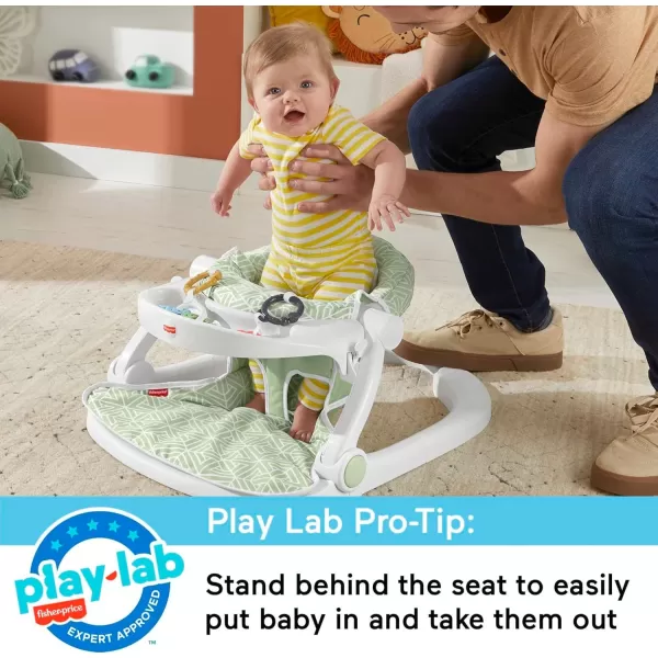 imageFisherPrice Portable Baby Chair SitMeUp Floor Seat with Snack Tray Developmental Toys ampamp Washable Seat Pad Cute SlothPuppy