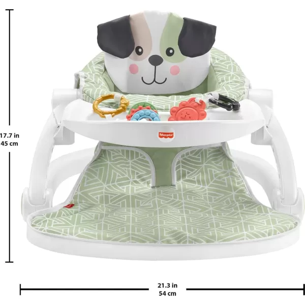 imageFisherPrice Portable Baby Chair SitMeUp Floor Seat with Snack Tray Developmental Toys ampamp Washable Seat Pad Cute SlothPuppy