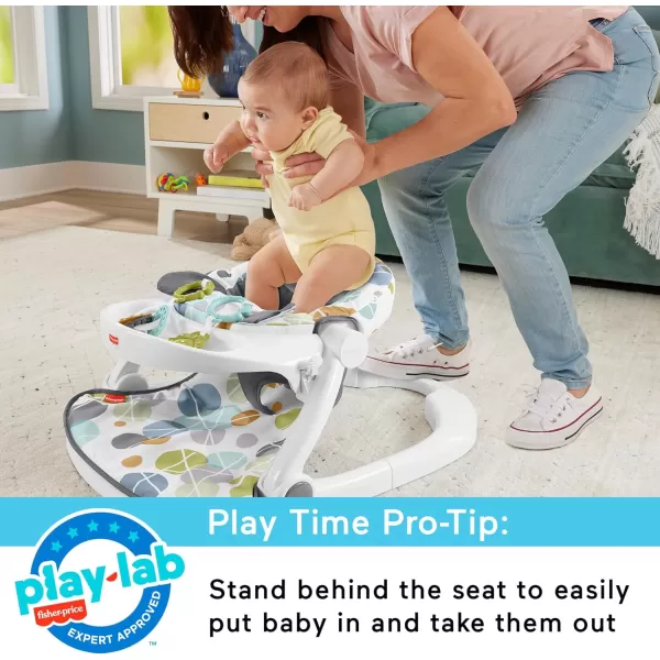 imageFisherPrice Portable Baby Chair SitMeUp Floor Seat with Snack Tray Developmental Toys ampamp Washable Seat Pad Cute SlothSloth