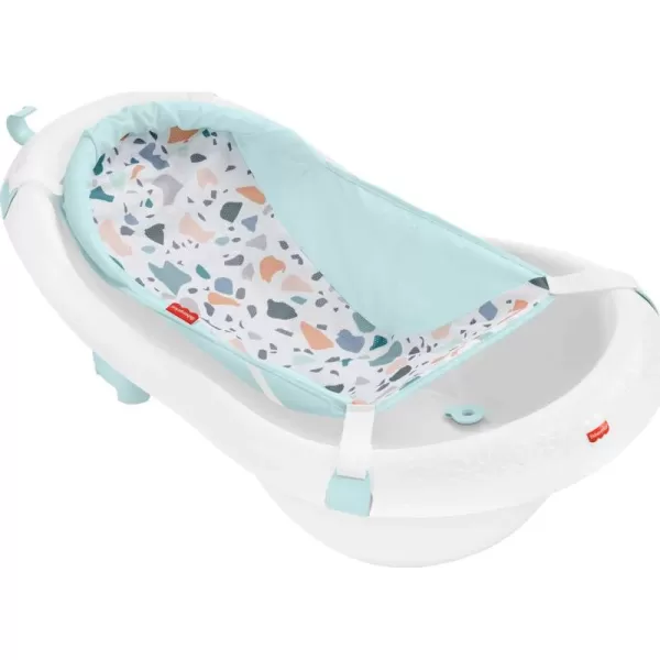 imageFisherPrice Baby to Toddler Bath 4in1 Sling n Seat Tub with Removable Infant Support and 2 Toys Climbing LeavesPacific Pebble