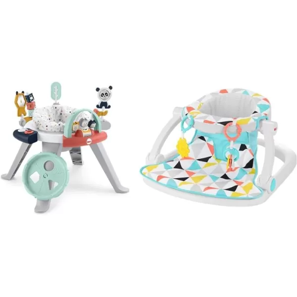 imageFisherPrice Baby to Toddler Toy 3in1 Spin ampamp Sort Activity Center and Play Table with 10 Activities Happy DotsActivity Center  Baby Chair  Windmill