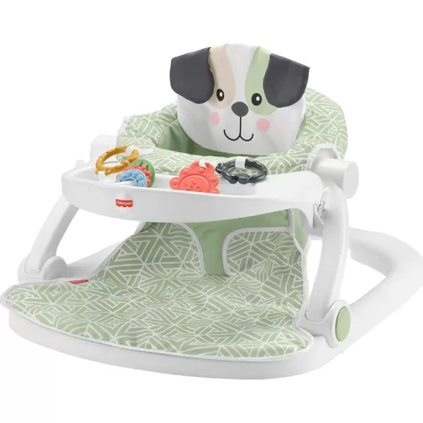 imageFisherPrice Portable Baby Chair SitMeUp Floor Seat with Snack Tray Developmental Toys ampamp Washable Seat Pad Cute SlothPuppy