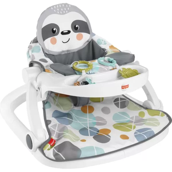 imageFisherPrice Portable Baby Chair SitMeUp Floor Seat with Snack Tray Developmental Toys ampamp Washable Seat Pad Cute SlothSloth