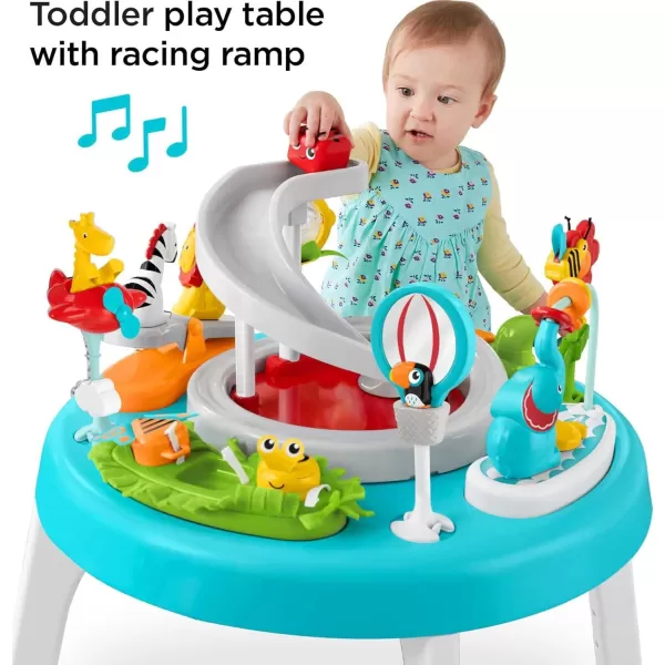 imageFisherPrice Baby to Toddler Toy 3in1 SittoStand Activity Center with Music Lights and Spiral Ramp Jazzy Jungle