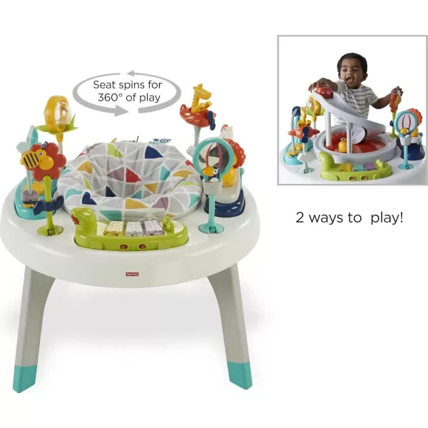 imageFisherPrice Baby to Toddler Toy 3in1 SittoStand Activity Center with Playmat plus Music Lights and Spiral Ramp