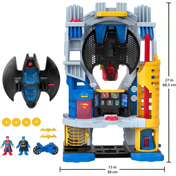 imageFisherPrice Imaginext DC Super Friends Batman Toy Ultimate Headquarters Playset 2Ft Tall Lights Sounds ampamp 10 Pieces for Kids Ages 3 YearsHeadquarters