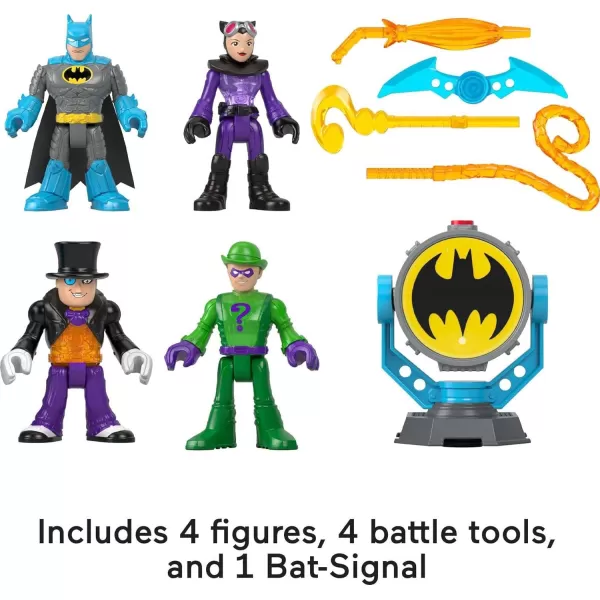 imageFisherPrice Imaginext DC Super Friends Batman Toys BatTech BatSignal 9Piece Figure Set for Preschool Pretend Play Kids Ages 3 Years