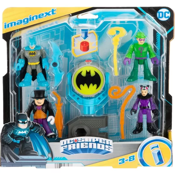 imageFisherPrice Imaginext DC Super Friends Batman Toys BatTech BatSignal 9Piece Figure Set for Preschool Pretend Play Kids Ages 3 Years