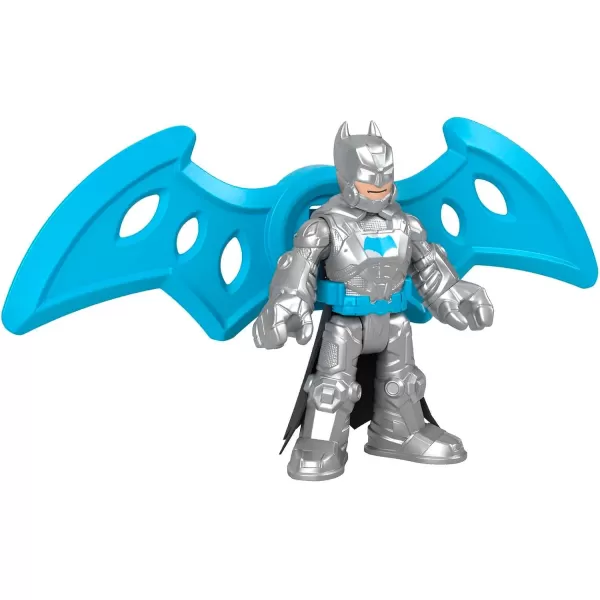 imageFisherPrice Imaginext DC Super Friends Batman Toys Insider ampamp Exo Suit 12Inch Robot with Lights Sounds ampamp Figure for Kids Ages 3 YearsGrey