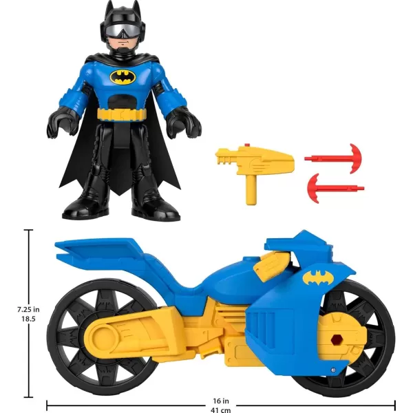 imageFisherPrice Imaginext DC Super Friends Batman Toys XL Batcycle ampamp XL Batman Figure Each 10 Inches for Preschool Kids Ages 3 Years