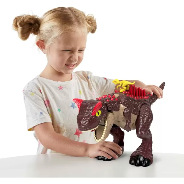 imageFisherPrice Imaginext Jurassic World Dinosaur Toy Spike Strike Carnotaurus 11Inch Figure Set for Pretend Play Preschool Kids Ages 3 Years