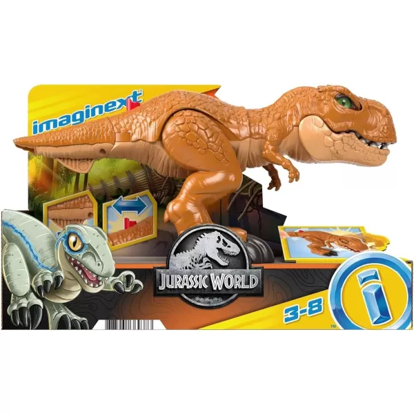 imageFisherPrice Imaginext Jurassic World Dinosaur Toy Thrashin Action T rex Figure with Chomping Action for Pretend Play Kids Ages 3 YearsModern