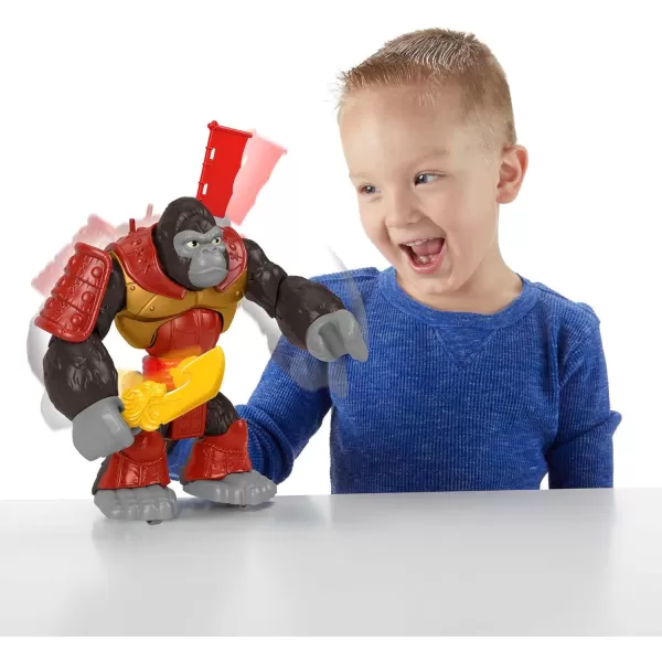 imageFisherPrice Imaginext Preschool Toy Silverback Gorilla Smash 8in Figure with Punching Action ampamp Accessories for Pretend Play Ages 3 Years