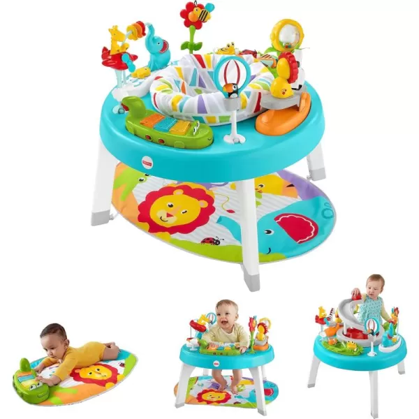 imageFisherPrice Baby to Toddler Toy 3in1 SittoStand Activity Center with Music Lights and Spiral Ramp Jazzy Jungle