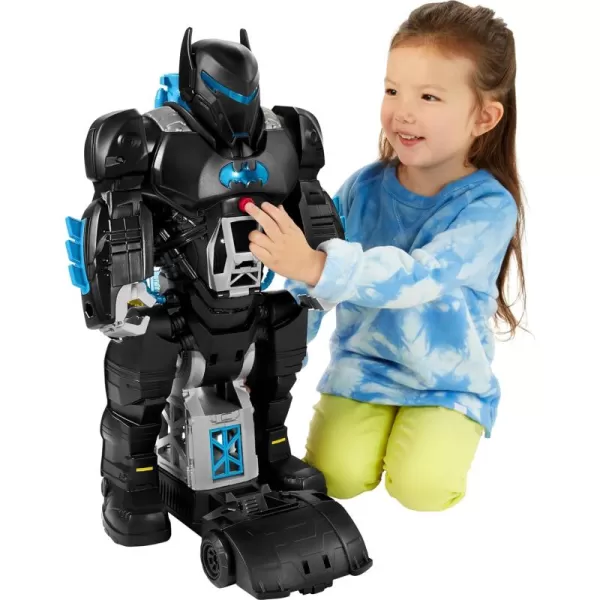 imageFisherPrice Imaginext DC Super Friends Batman Toy BatTech Batbot Playset 2FtTall Robot with Lights ampamp Sounds for Pretend Play Kids Ages 3 Years