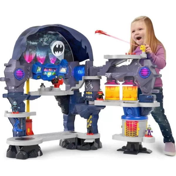 imageFisherPrice Imaginext DC Super Friends Batman Toy Super Surround Batcave Playset Lights Sounds ampamp Phrases for Ages 3 Years 33 x 42 Inches