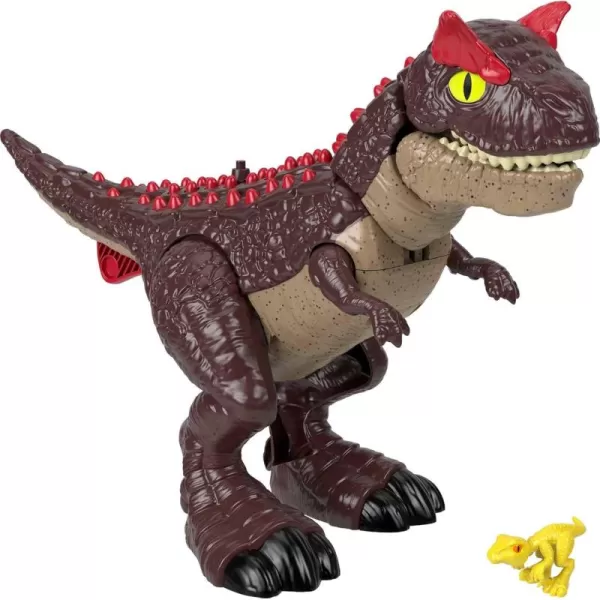 imageFisherPrice Imaginext Jurassic World Dinosaur Toy Spike Strike Carnotaurus 11Inch Figure Set for Pretend Play Preschool Kids Ages 3 Years