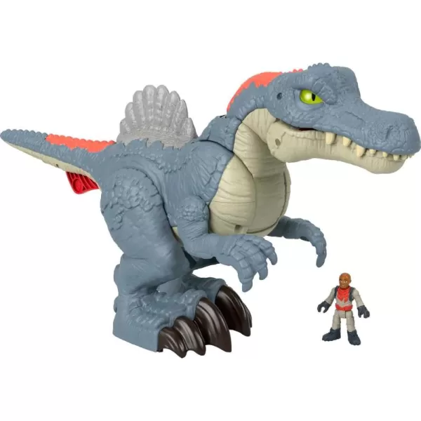 imageFisherPrice Imaginext Jurassic World Dinosaur Toy Ultra Snap Spinosaurus Lights Sounds ampamp Chomping Action for Preschool Kids Ages 3 Years