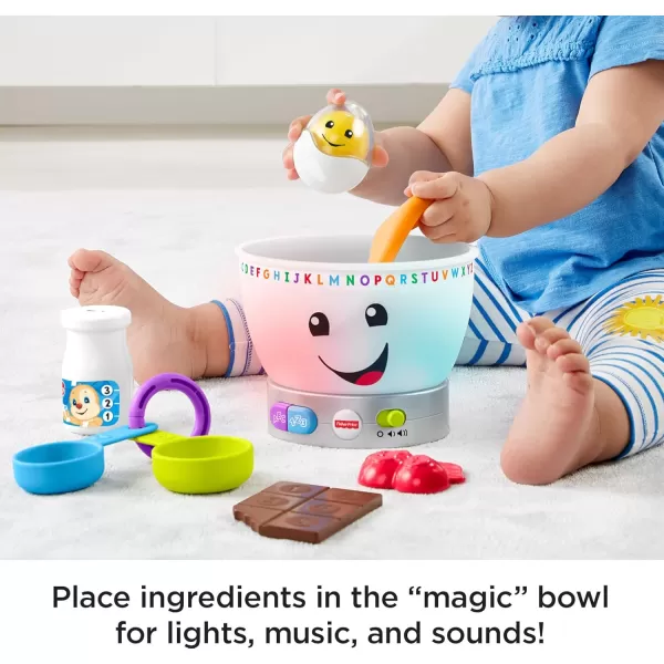 imageFisherPrice Baby Learning Toy Laugh ampamp Learn Magic Color Mixing Bowl with Pretend Food Music ampamp Lights for Ages 6 MonthsBowl