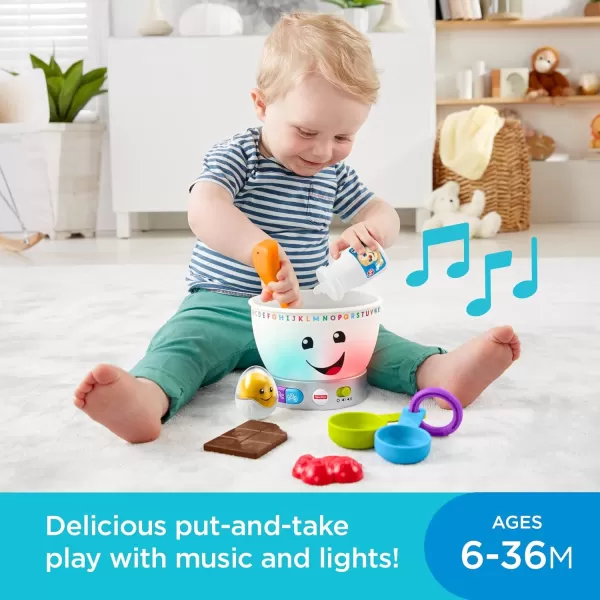 imageFisherPrice Baby Learning Toy Laugh ampamp Learn Magic Color Mixing Bowl with Pretend Food Music ampamp Lights for Ages 6 MonthsBowl