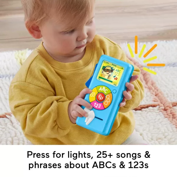 imageFisherPrice Baby Learning Toy Laugh ampamp Learn Puppys Music Player with Lights ampamp Fine Motor Activities for Infants Ages 6 Months Blue