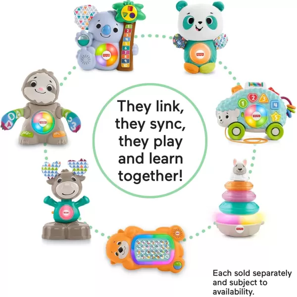 imageFisherPrice Baby Learning Toy Linkimals Play Together Panda Plush for Ages 9 Months Compatible Only with Linkimals Items