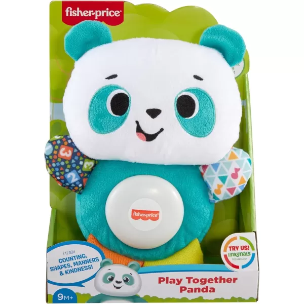 imageFisherPrice Baby Learning Toy Linkimals Play Together Panda Plush for Ages 9 Months Compatible Only with Linkimals Items