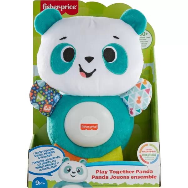 imageFisherPrice Baby Learning Toy Linkimals Play Together Panda Plush for Ages 9 Months Compatible Only with Linkimals Items